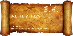 Bobrik Arián névjegykártya